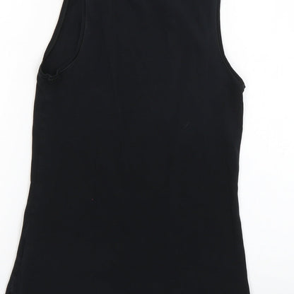 Womens UK Size 10 Marks and Spencer Black Basic T-Shirt