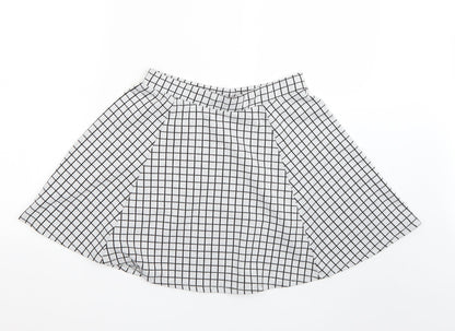 New Look Womens Multicoloured Check  Flare Skirt Size 10