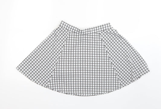 New Look Womens Multicoloured Check  Flare Skirt Size 10