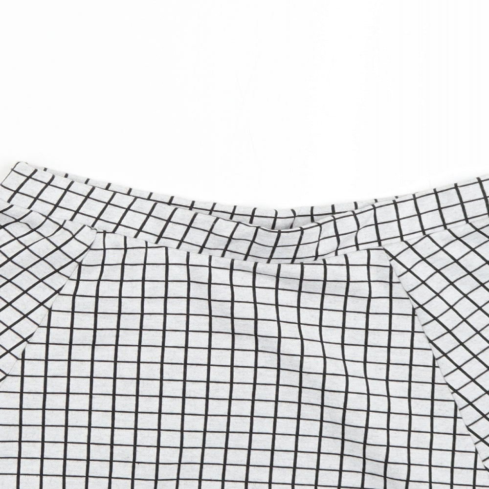 New Look Womens Multicoloured Check  Flare Skirt Size 10