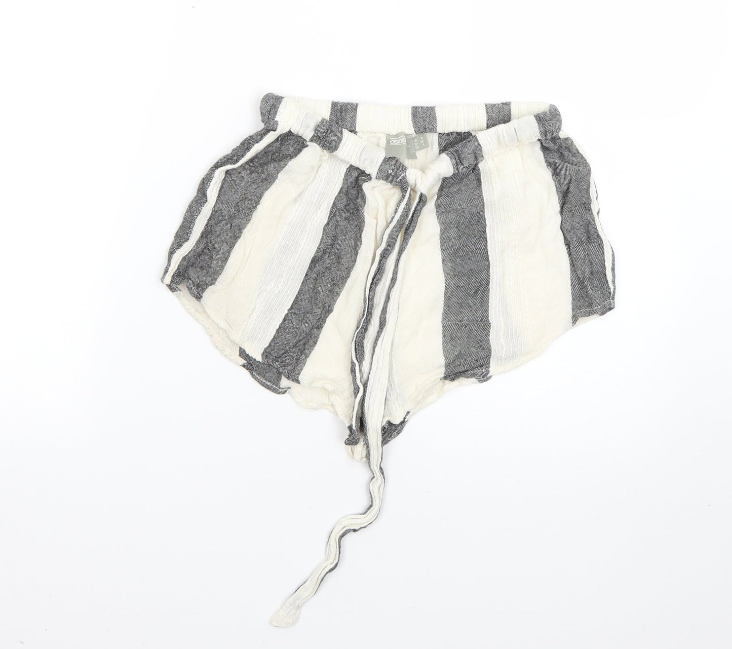 ASOS Womens Multicoloured Striped  Cut-Off Shorts Size 8