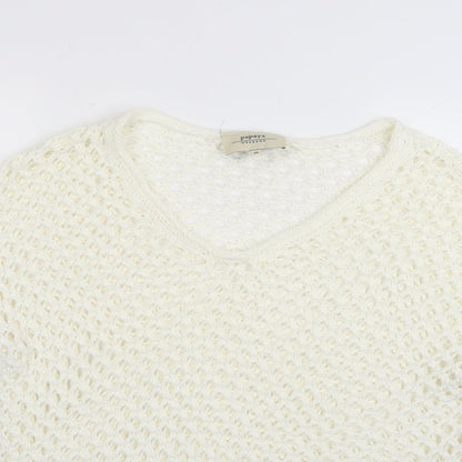 Womens UK Size M Papaya White Pullover Jumper