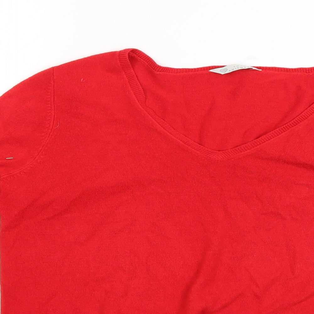 BHS Womens Red   Pullover Jumper Size 14