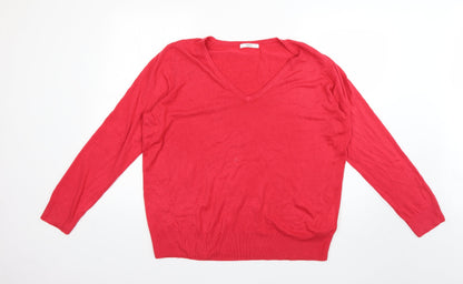 Womens UK Size 20 marks Red Pullover Jumper