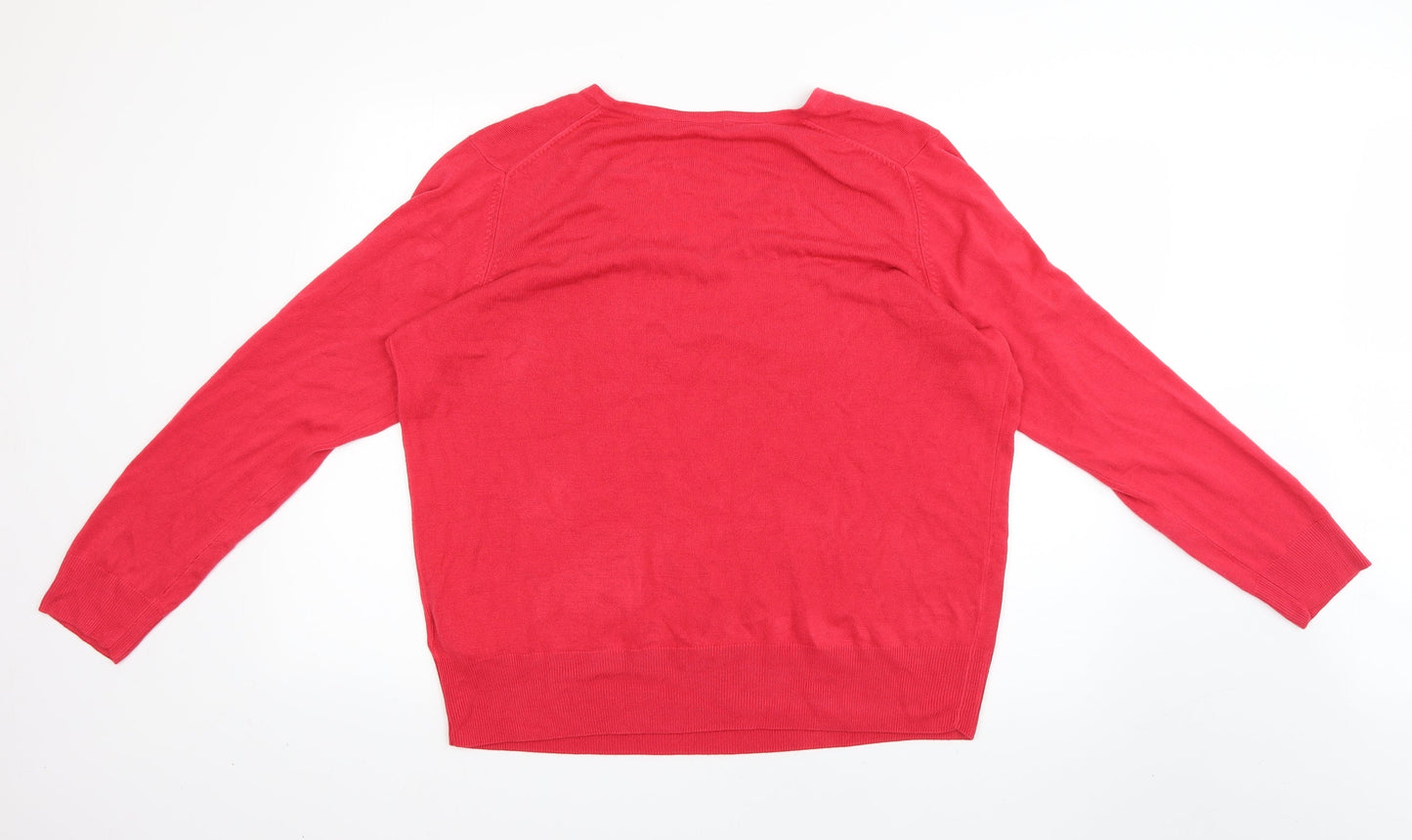 Womens UK Size 20 marks Red Pullover Jumper