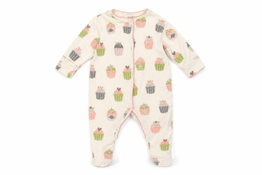 Front view of Next Baby Beige Geometric Babygrow One-Piece One Size