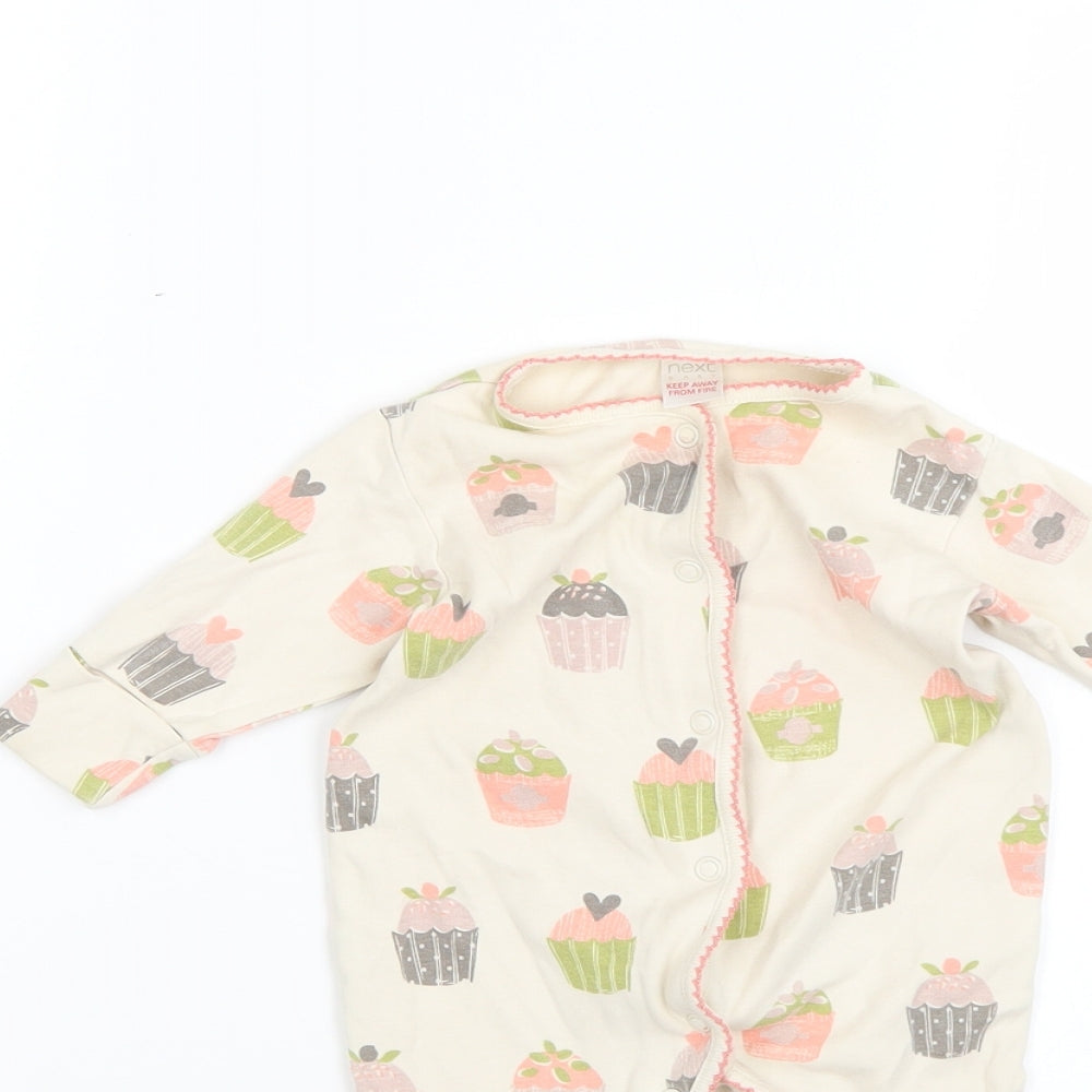 NEXT Baby Beige Geometric  Babygrow One-Piece One Size