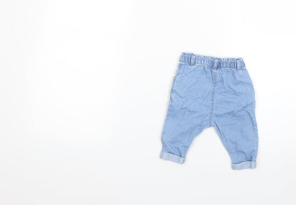 fred & flo Baby Blue   Cropped Trousers Size 0-3 Months