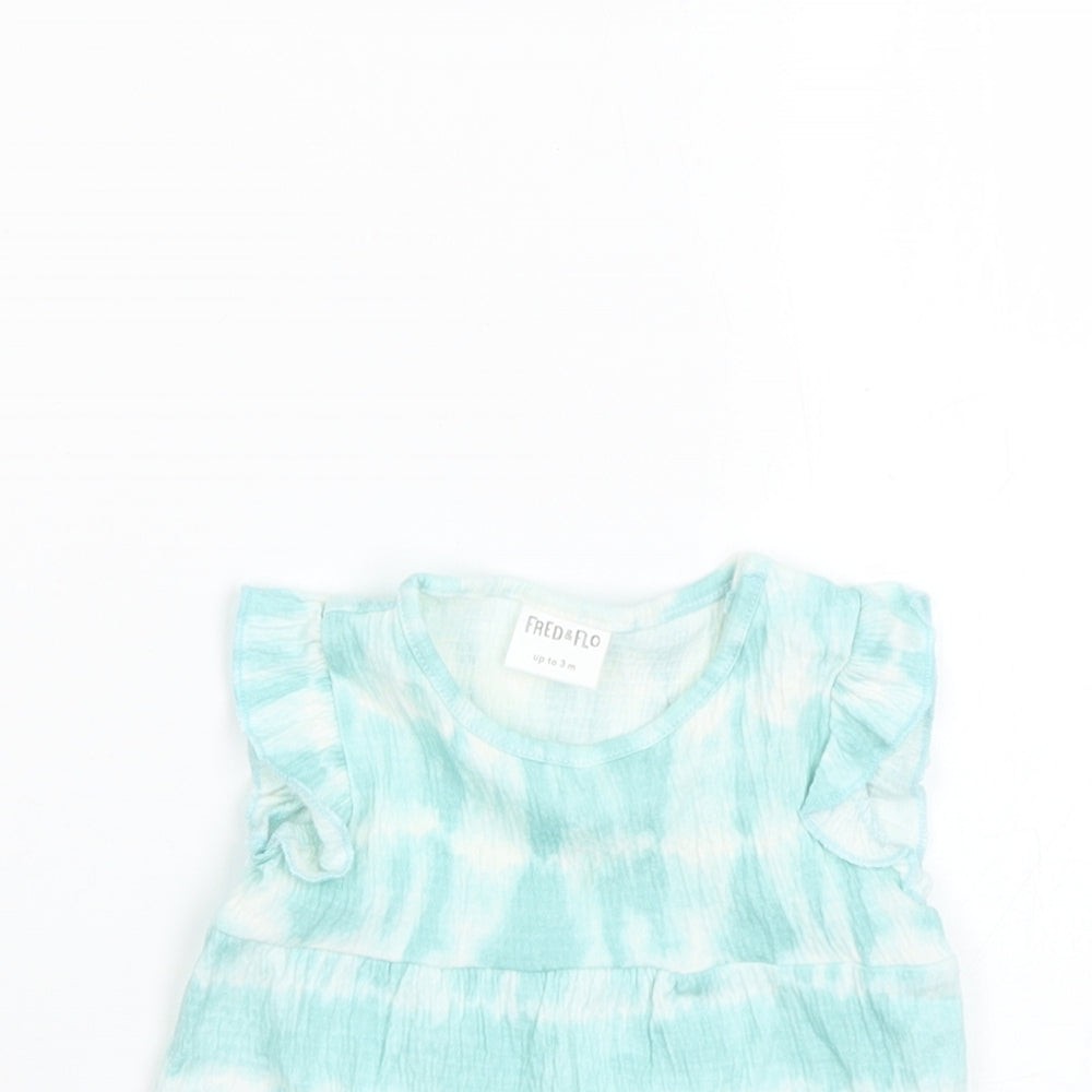 F&F Baby Multicoloured Geometric  Basic T-Shirt Size 0-3 Months
