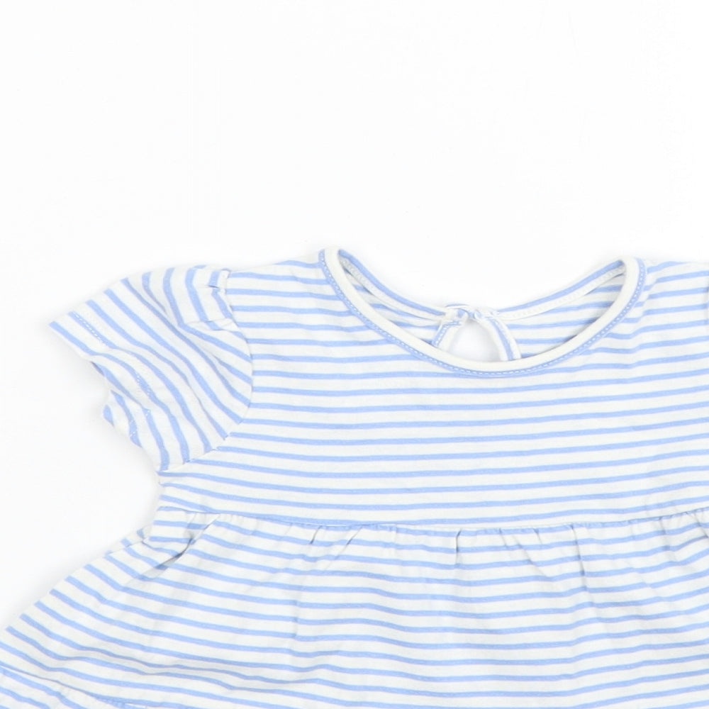 Primark Baby Blue Striped  Fit & Flare  Size 3-6 Months