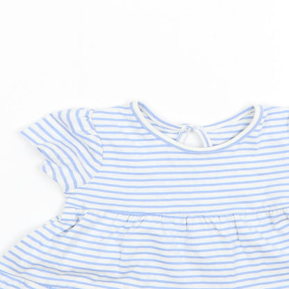 Primark Baby Blue Striped  Fit & Flare  Size 3-6 Months