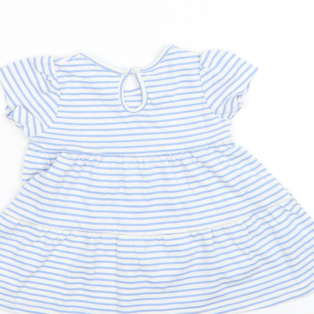 Primark Baby Blue Striped  Fit & Flare  Size 3-6 Months