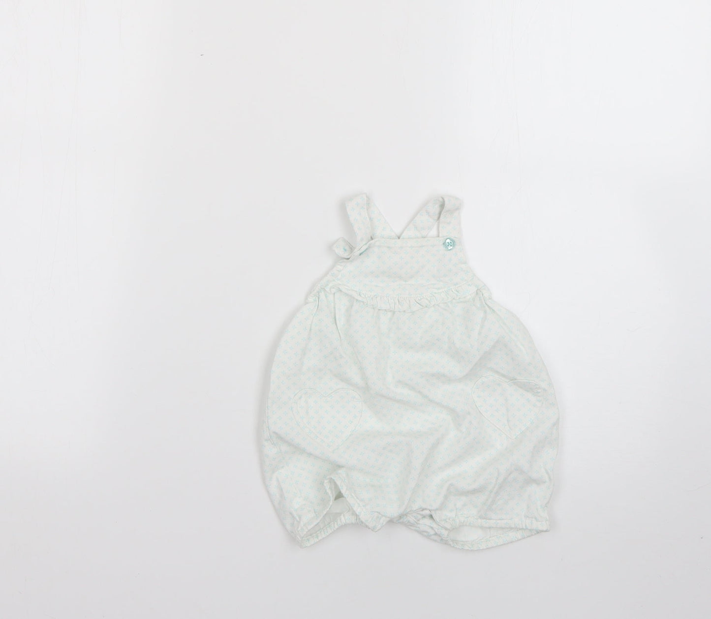 TU Baby Multicoloured Floral  Dungaree Outfit/Set Size 0-3 Months