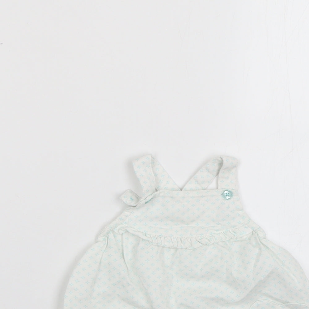 TU Baby Multicoloured Floral  Dungaree Outfit/Set Size 0-3 Months