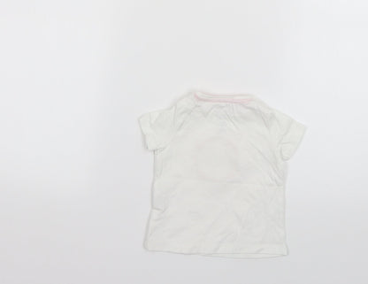F&F Baby White Geometric  Basic T-Shirt Size 0-3 Months