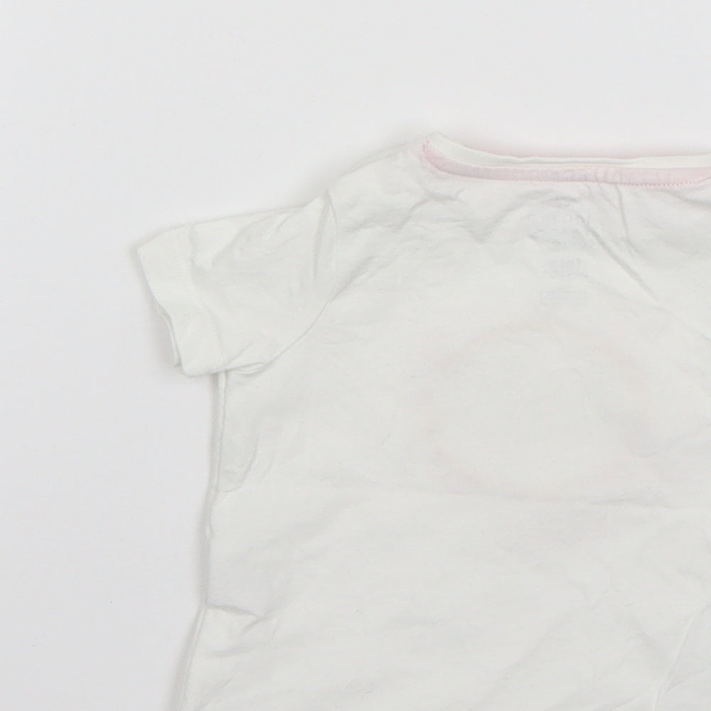F&F Baby White Geometric  Basic T-Shirt Size 0-3 Months