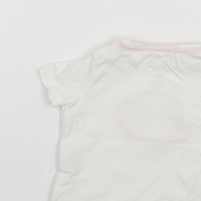 F&F Baby White Geometric  Basic T-Shirt Size 0-3 Months