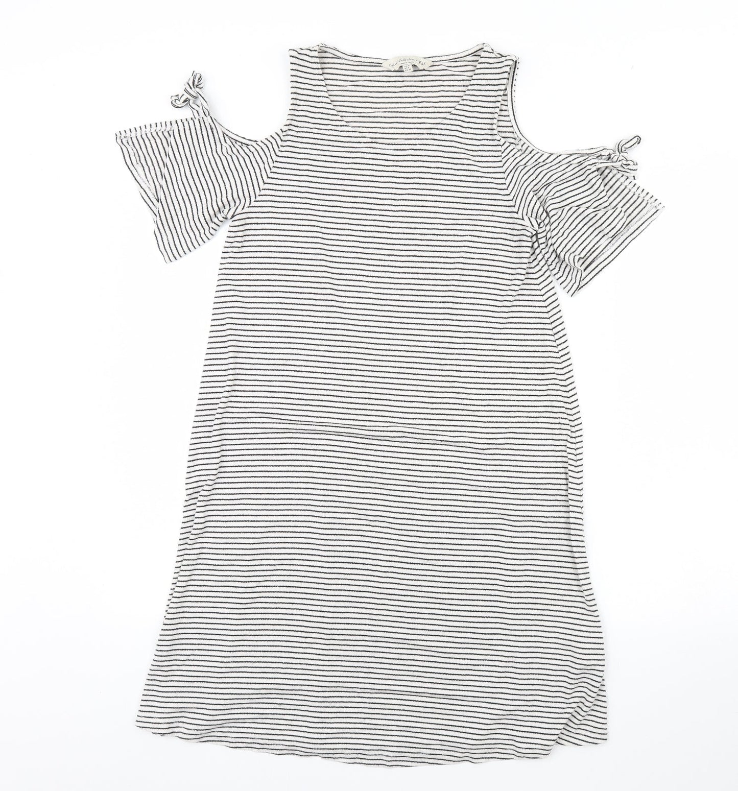 F&F Womens White Striped  Mini  Size 10