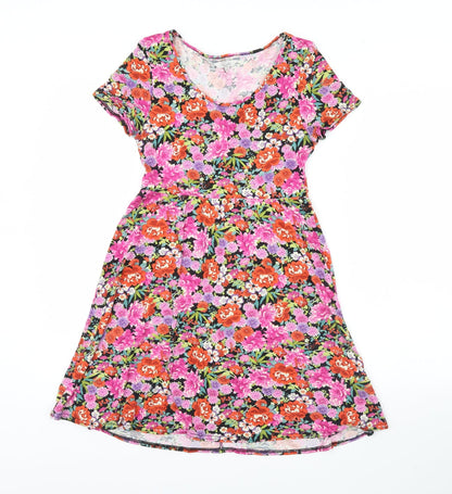 Peacocks Womens Multicoloured Floral  Mini  Size 8
