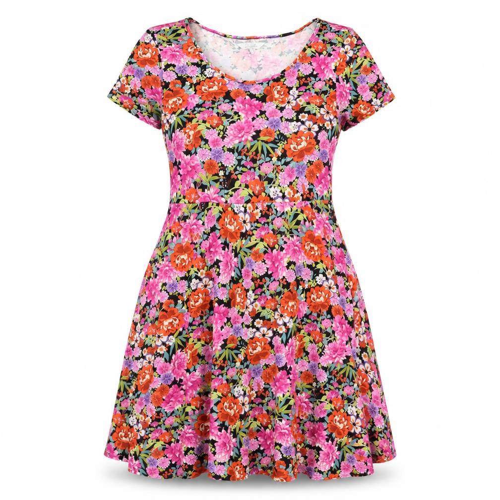 Peacocks Womens Multicoloured Floral  Mini  Size 8