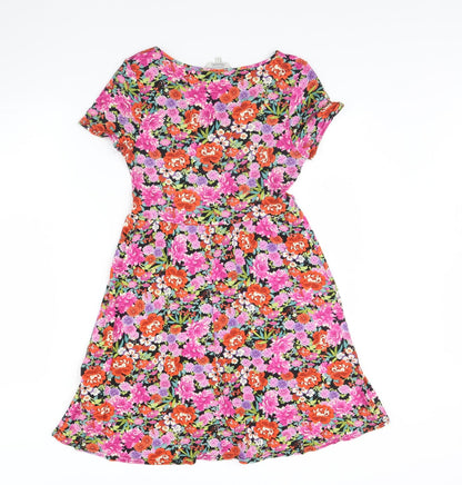 Peacocks Womens Multicoloured Floral  Mini  Size 8