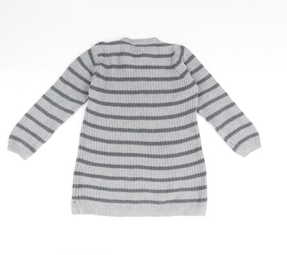 Back view of Next girls’ grey striped jumper, size 5, years