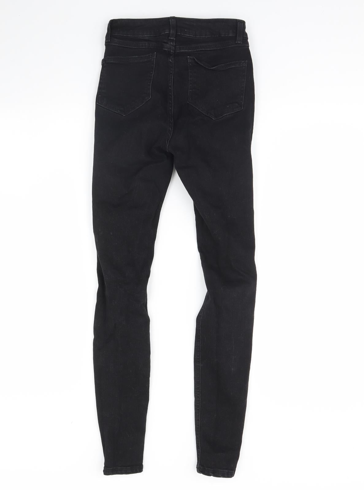 Denim & Co. Womens Black  Denim Skinny Jeans Size 6 L28 in