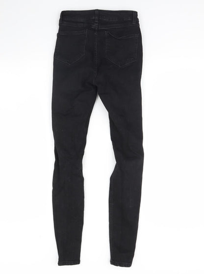 Denim & Co. Womens Black  Denim Skinny Jeans Size 6 L28 in