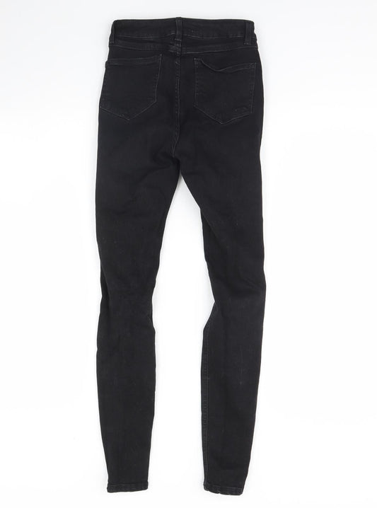 Denim & Co. Womens Black  Denim Skinny Jeans Size 6 L28 in