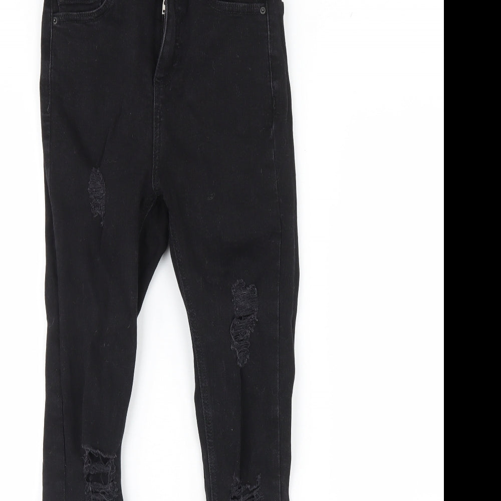 Denim & Co. Womens Black  Denim Skinny Jeans Size 6 L28 in