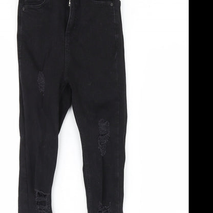 Denim & Co. Womens Black  Denim Skinny Jeans Size 6 L28 in