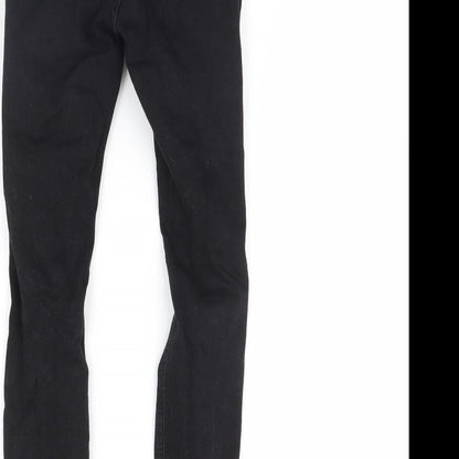 Denim & Co. Womens Black  Denim Skinny Jeans Size 6 L28 in