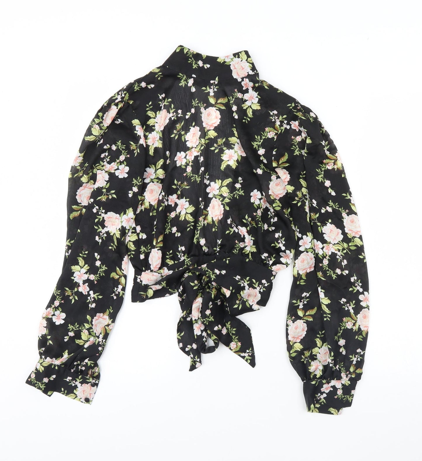 Womens UK Size 6 Topshop Black Basic Blouse