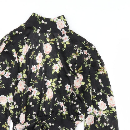 Womens UK Size 6 Topshop Black Basic Blouse