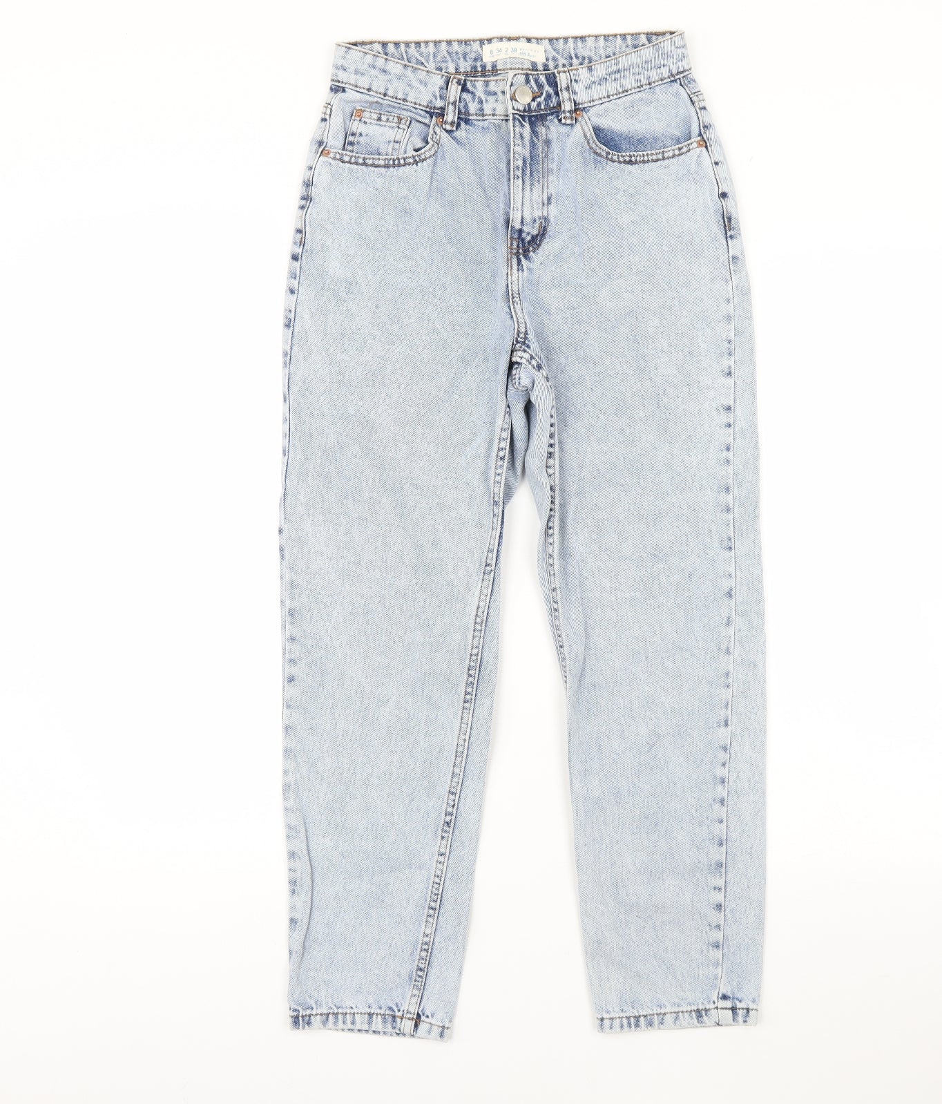 Denim & Co. Womens Blue  Denim Straight Jeans Size 6 L28 in