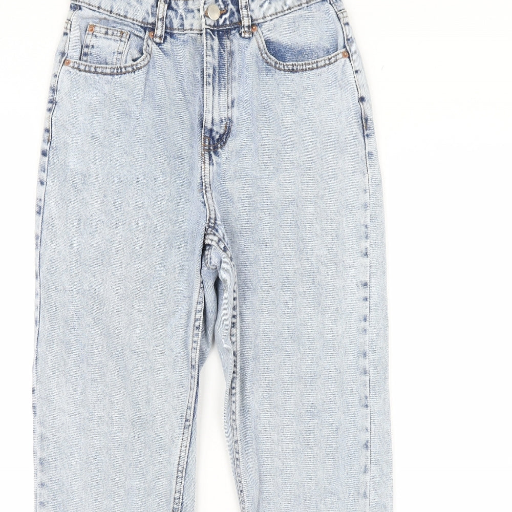 Denim & Co. Womens Blue  Denim Straight Jeans Size 6 L28 in