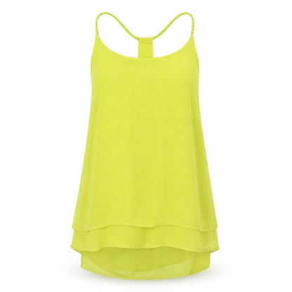 Womens UK Size 10 Cameo rose Green Basic Tank