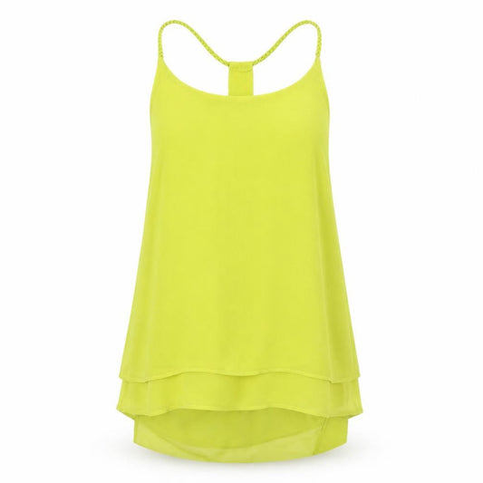 Womens UK Size 10 Cameo rose Green Basic Tank