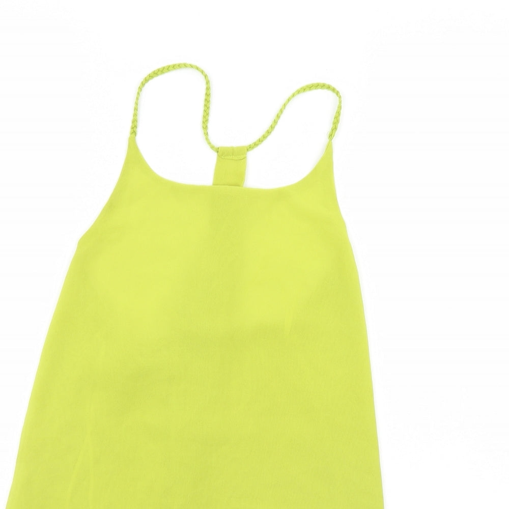 Womens UK Size 10 Cameo rose Green Basic Tank