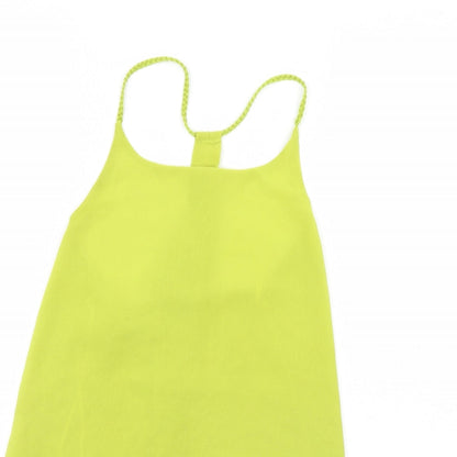 Womens UK Size 10 Cameo rose Green Basic Tank