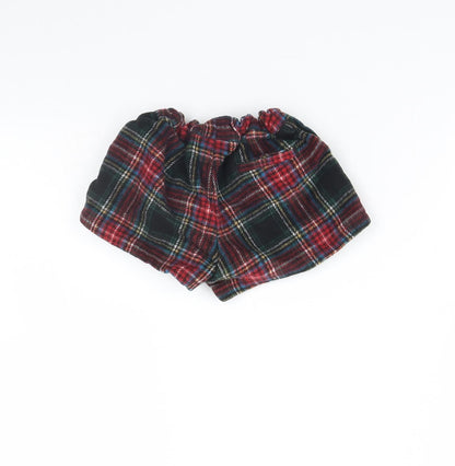 NEXT Girls Red Check  Culotte Shorts Size 2 Years