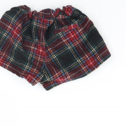 NEXT Girls Red Check  Culotte Shorts Size 2 Years