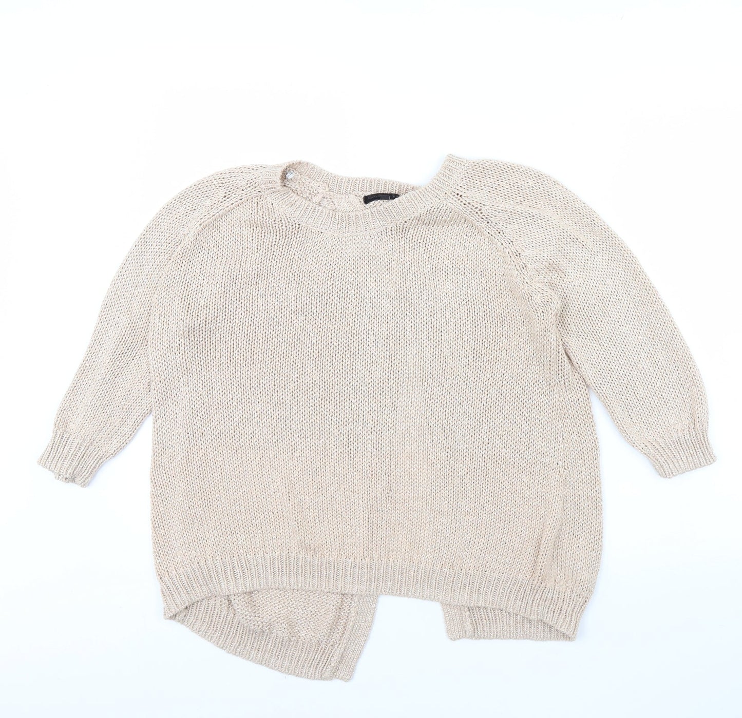 Womens UK Size 14 New Look Beige Pullover Jumper