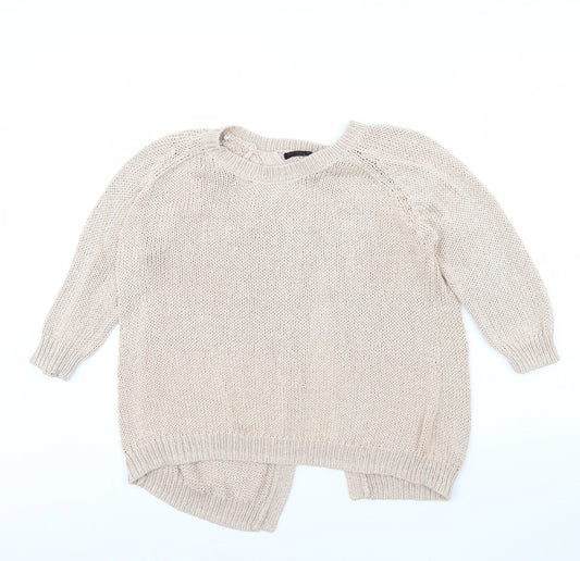 Womens UK Size 14 New Look Beige Pullover Jumper