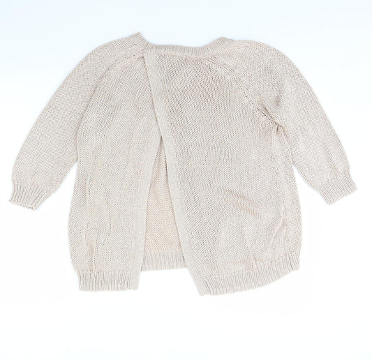 Womens UK Size 14 New Look Beige Pullover Jumper