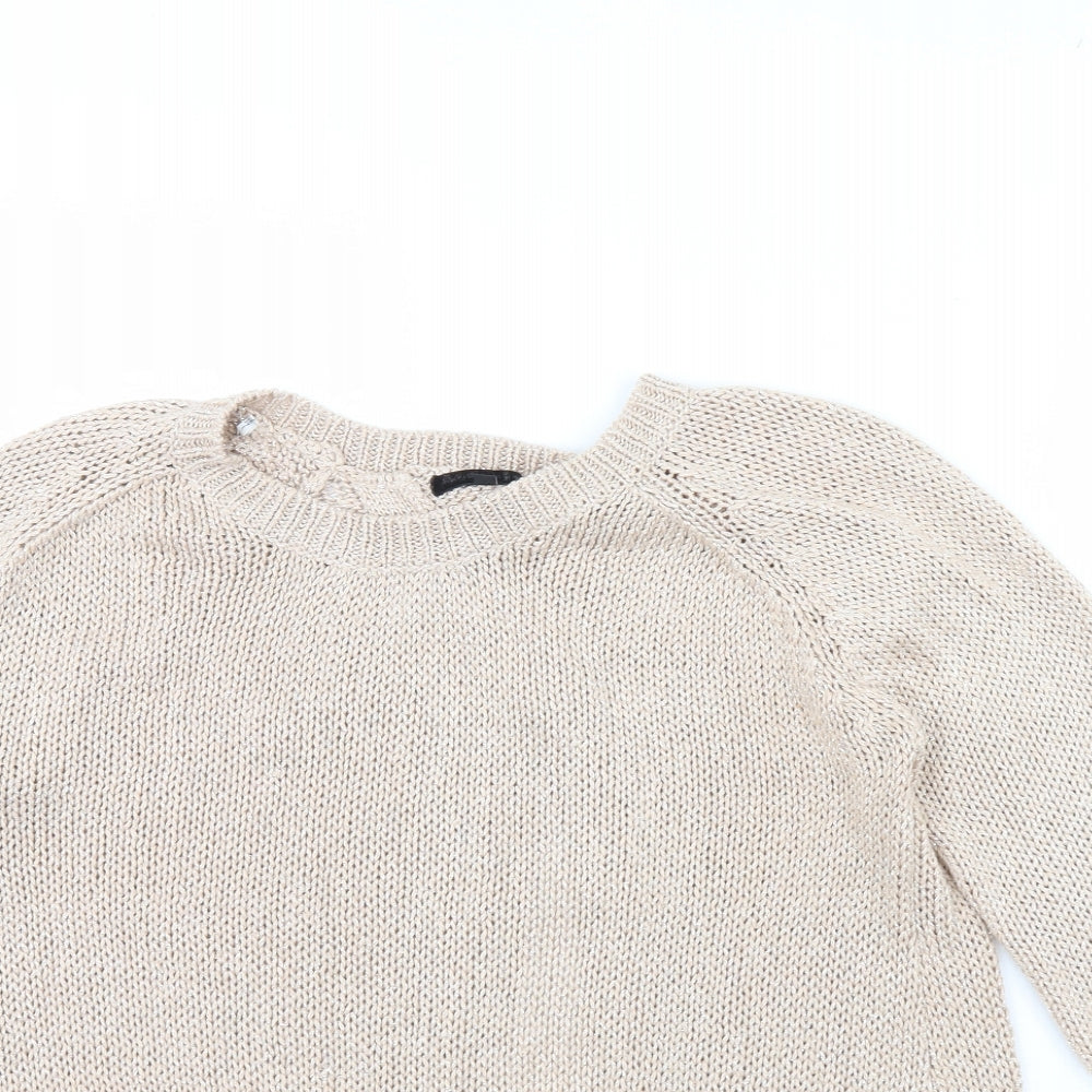 Womens UK Size 14 New Look Beige Pullover Jumper