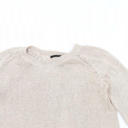 Womens UK Size 14 New Look Beige Pullover Jumper
