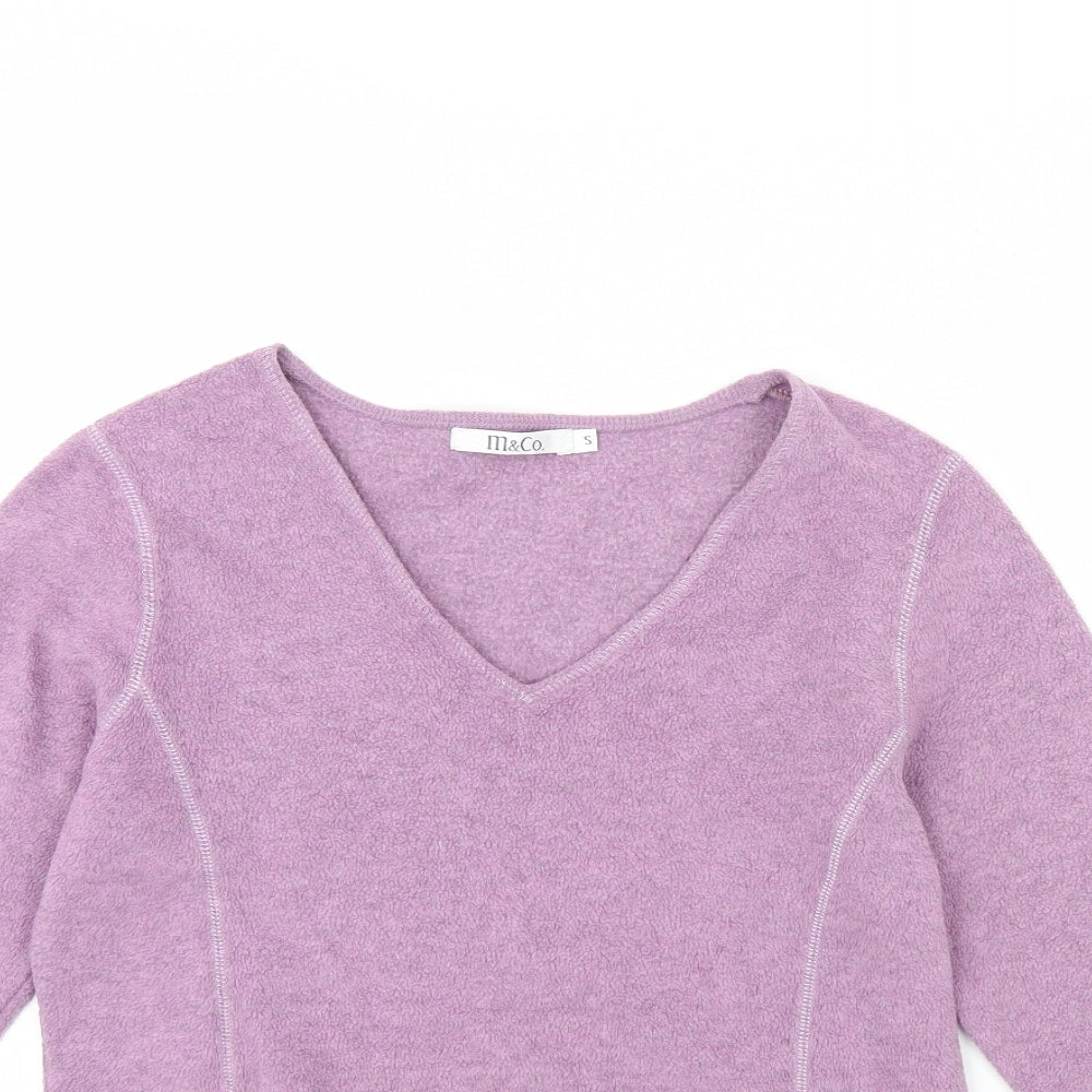 Womens UK Size S M&Co Purple Basic Blouse