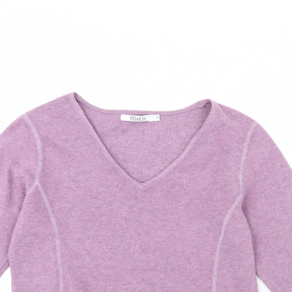 Womens UK Size S M&Co Purple Basic Blouse