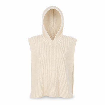 Front view of Primark women’s ivory cape hoodie one size